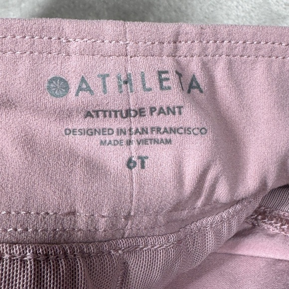 Athleta Attitude Sugarplum Mauve Dusty Rose Pink Athletic Jogger Pants 6 Tall - Picture 15 of 16